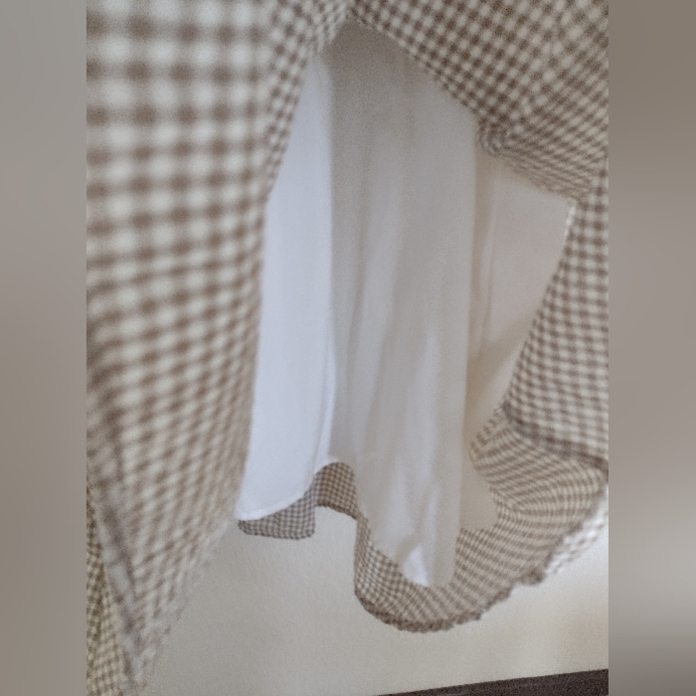 Moon River Tan and White Midi Dress Size M - Picture 4 of 8